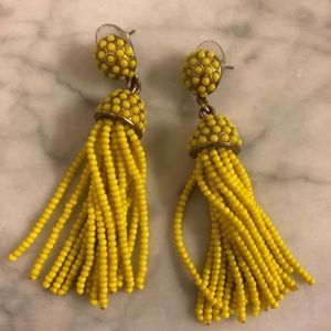 J. Crew yellow drop earrings